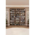 Lüks 24 Raf Ayarlanabilir Ev Ofis Kitaplık %100 Mdf Dekoratif Kütüphane Kitaplık K24