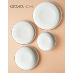 Lüks Altın Yaldız File Desenli Modern Porselen Yemek Takımı 24 parça 6 Kişilik Timeless Design