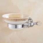 Lüks Banyo Aksesuarları Seti Pirinç Duş Rafı Gümüş Kristal Havlu Bar Tuvalet Kağıdı Tutucu ve Tuvalet Fırçası Tutucu Duvara Monte Sabunluk Dahil