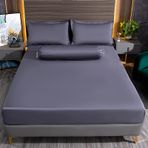 Lüks Buz İpek Çarşaf Seti 3 adet Saf Renk Saten Yatak Yumuşak ve Aşınmaya Dayanıklı Yastık Kılıfı ve Yatak Örtüsü 200x220cm Zarif Ev Dekoru