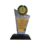 Lüks Cam Plaket - Büyük Boy Cam Plaket - Logolu Cam Plaket ( Gold)