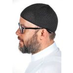 Lüks Çelik Örme Namaz Takkesi Siyah 1 Adet