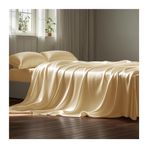 Lüks Deve Saten Nevresim Takımı, Tek Kişilik ve Çift Kişilik Yataklar için, Yumuşak ve Ferahlatıcı 250x250 cm İpek Üst Çarşaf 2 oz - Üstün Kalite Yatak