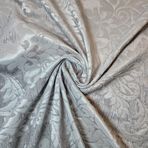 Lüks Döşemelik Kumaş - Şönil Kadife, İpek Efektli, Goblen Dokuma | 58" (150 cm) Genişlik | Perdeler, Minderler, Kanepeler | Metre Başına Satılır (Gümüş Madagaskar Şönil Kadife)