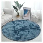 Lüks Gökkuşağı Shaggy Kabarık Yuvarlak Peluş Halı Oturma Odası Yatak için Yumuşak Başucu Alan Kilim Çocuklar için Deve 120X120 cm