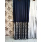 Lüks House Lüks Lacivert Pano Fon Perde Sık Pile Tek Kanat En 100 Boy 255 - 100 x 255 cm