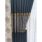 Lüks House Lüks Siyah Pano Fon Perde Sık Pile Tek Kanat En 100 Boy 245 - 100 x 245 cm