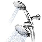 Lüks Hydroluxe® 30-setting 3 yollu 15,2 cm Rainfall 26060000/el duşu Combo patentli şalter Pause on/off (Premium Krom)