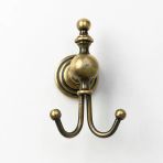 Lüks İkili Askılık Avangart Antik Sarı Eskitme Gold Metal Duvar Tipi Havlu Bornoz Elbise Askısı