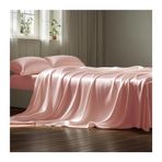 Lüks İpek Saten Nevresim Takımı, Çift Kişilik Yatak için, Yumuşak ve Canlandırıcı, 250x250 cm, Yeşim Rengi, Hipoalerjenik, Çiftler için Mükemmel, Pürüzsüz ve Zarif Tasarım