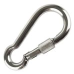 Lüks Karabina. Emniyetli. 304 Paslanmaz Krom. Marin Tip 10mm