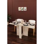 Lüks Katlanır Mutfak Yemek Masası %100 Mdf Pratik Çalışma Masası Km32 Sidon