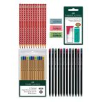 Lüks Kırmızı Kurşun Kalem Set 2 Karmaofis