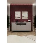 Lüks Konsol Tv Ünitesi %100 Mdf Salon Ve Yemek Odası Ünitesi Knsl02 Kül Gri