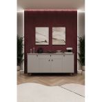 Lüks Konsol Tv Ünitesi %100 Mdf Salon Ve Yemek Odası Ünitesi Knsl03 Kül Gri
