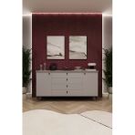 Lüks Konsol Tv Ünitesi %100 Mdf Salon Ve Yemek Odası Ünitesi Knsl04 Kül Gri