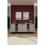 Lüks Konsol Tv Ünitesi %100 Mdf Salon Ve Yemek Odası Ünitesi Knsl05 Kül Gri