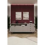 Lüks Konsol Tv Ünitesi %100 Mdf Salon Ve Yemek Odası Ünitesi Knsl06 Kül Gri