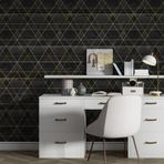 Lüks Kozmik Desenli Geometrik Duvar Kağıdı, Kendinden Yapışkanlı Çok Amaçlı PVC Folyo, DIY Duvar Kağıdı (66x66 cm)
