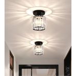 Lüks Kristal Taşlı Modern Plafonyer Tavan Mutfak Oturma Odası Koridor Hol Taşlı Salon Avizesi Siyah Siyah