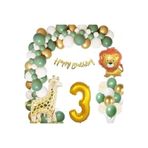 Lüks Küf Yeşilli Doğum Günü Balon Set, 3