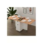 Lüks Masif Ahşap Katlanır Mutfak Yemek Masası %100 Mdf Pratik Çekmeceli Çalışma Masası Km23
