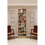 Lüks Meşe 8 Raflı Ayarlanabilir Ev Ofis Kitaplık %100 Mdf Modern Kitaplık K02