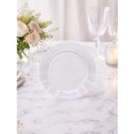 Lüks Mika Tabak Desenli Plastik Parti Tabağı Şeffaf 18 cm 6'lı