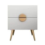 Lüks Minimalist İskandinav Tarzı Küçük Sehpa - Yatak Odası için Saklama Dolabı ile Modern Başucu Komidin (40 cm) - Ev Dekoru için Şık Hafif Kürk