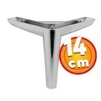 Lüks Mobilya Kanepe Sehpa TV Ünitesi Koltuk Ayağı 14 cm Parlak Krom Baza Ayak