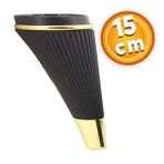 Lüks Mobilya Kanepe Sehpa TV Ünitesi Koltuk Ayağı 15 cm Siyah Gold Baza Ayak