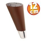 Lüks Mobilya Sehpa Tv Ünitesi Koltuk Ayağı 12 cm Kahverengi Ahşap Desenli Ayak