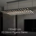 Lüks Modern Ledli Piyano Avize Günışığı Mutfak Üzeri Aydınlatma Yemek Masası Avize