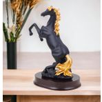 Lüks Modern Sanat Reçine At Biblo Heykel Ev Ofis Hediyesi Vitrin Konsol Süsü Dekoratif Obje 20 cm.