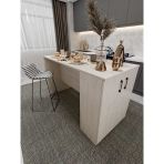 Lüks Mutfak Adası %100 Mdf Çok Amaçlı Bar Yemek Masası Kahve Köşesi Erzak Dolabı Ma04 Sidon