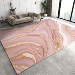 Lüks Pembe Mermer Alan Halı 80x150 cm Zarif Altın Toz Akan Kum Tasarım kaymaz Entryway Kapı Paspası Oda Kahve Sandalye Çağdaş Atmak Kat Mat