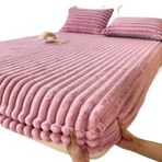 Lüks Polar Peluş Lastikli Çarşaf Kraliçe King Boy Yumuşak Kadife Yatak Örtüsü Kalın Kış Sıcak Yatakhane Yatak Çarşafı Bej Beyaz 90 x 20 cm