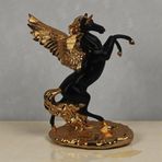 Lüks Reçine Büyük Boy Pegasus At Heykeli 35 cm Dekoratif Biblo Vitrin Konsol Süsü Ev & Ofis Hediyesi
