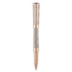 Lüks Rose Gold & Gümüş Desenli Metal Dolma Kalem - --