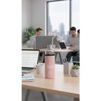 Lüks Şeffaf Kılıflı Cam Matara 1000ml – Açık Pembe