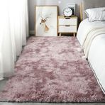 Lüks Shaggy Yüksek Tüylü Halı Kaymaz Yıkanabilir Modern Dekor Halı Yatak Odası Oturma Odası Kahve için 40 cm × 60 cm