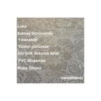 Lüks simli yüzeyi pürüzsüz kumaş desen iplik dokuma astar yıkanabilir pvc muşamba masa örtüsü Kahverengi 140 x 240