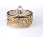 Lüks Taşlı Şekerlik 14CM - Gold