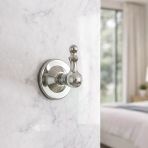 Lüks Tekli Askılık Gümüş Renk Duvara Monte Metal Havluluk Banyo Mutfak Vestiyer Askısı