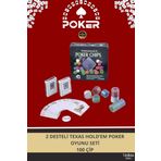 Lüks Texas Holdem Metal Poker Blackjack Seti 100 Çip 2 Deste Casino Poker Oyunu Seti