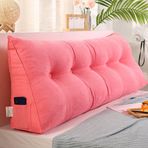 Lüks üçgen başlık yastık çıkarılabilir kapak yatak kanepe yatak odası yeşil renk 150x50x20cm düz renk üçgen okuma yastığı bel desteği için