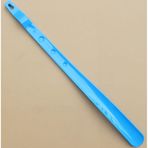 Lüks Uzun-Kısa Saplı Plastik Ayakkabı Çekeceği - Renkli Seçenekler - Eğilmeden Kolay Kullanım (Mavi, 64 cm)