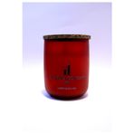 lukserious Sandal Kokulu Soya Wax Mum, Kök Çakra, Kırmızı Kavanoz, Ahşap Fitil, Mantar Kapak