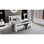 Lullaby Furniture Arya Çift Kişilik 160x200 Yatak Uyumlu Mdf Beyaz Çekmeceli Karyola