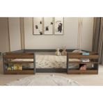 Lullaby Vivian Antrasit-Ceviz Montessori Kitaplıklı - Raflı Çocuk Karyolası - 90 x 190 cm - Antrasit - Ceviz